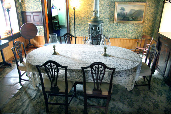 Dining room at Alice Austen House Museum. Staten Island, NY.