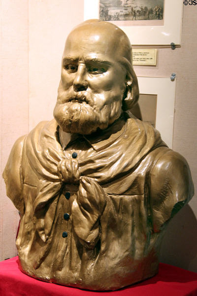Bust of Giuseppe Garibaldi at Garibaldi-Meucci Museum. Staten Island, NY.
