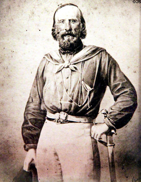 Photo of Giuseppe Garibaldi at Garibaldi-Meucci Museum. Staten Island, NY.