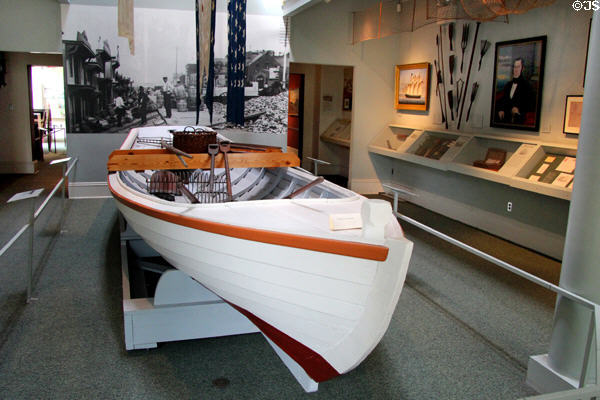 Staten Island oyster tonging skiff (c1890) at Historic Richmond Town Museum. Staten Island, NY.
