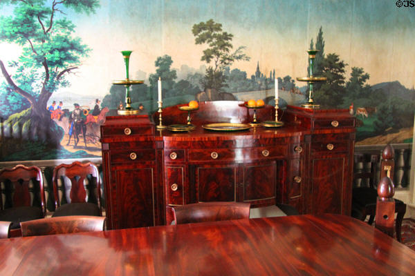 Empire style sideboard (1815-25) in dining room at Lindenwald. Kinderhook, NY.