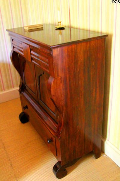 Rich wood chest with drawer at Lindenwald. Kinderhook, NY.