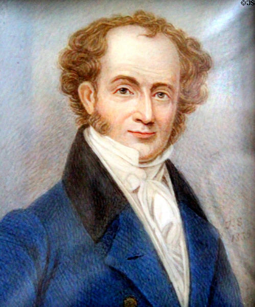 Portrait of young Martin Van Buren at Lindenwald. Kinderhook, NY.