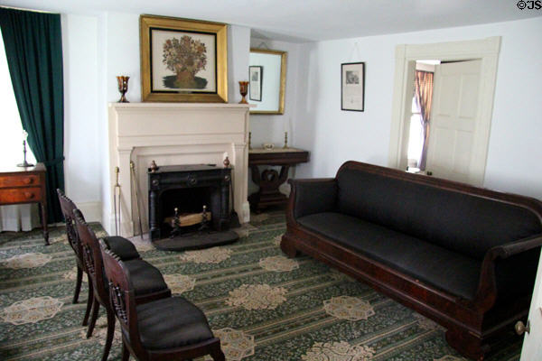 Parlor in Powell House at Old Bethpage Village. Old Bethpage, NY.