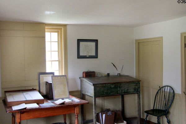 Work room with standing desk at Custom House Museum. Sag Harbor, NY.