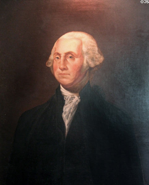 Oil portrait of George Washington (c1895) attributed to William Weaver at Home Sweet Home Museum. East Hampton, NY.