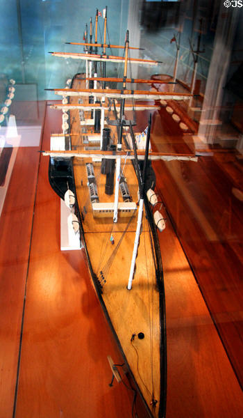 Model (c1890's) of Great Eastern Steamship (London, England) largest ship in the world 1899 which ripped open hull in Long Island Sound at Montauk Lighthouse museum. Montauk, NY.