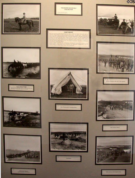 Photos of Camp Wikoff, Montauk, where troops returning from Cuba at end of Spanish American War (1898) were quarantined at Montauk Lighthouse museum. Montauk, NY.