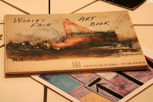 World's Fair Art Book (1964-5) by Leo S. Olschki at Long Island Museum. Stony Brook, NY.