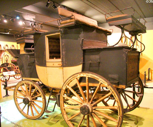 Tally-Ho sporting coach (1875) by Holland & Holland of London, England at carriage collection of Long Island Museum. Stony Brook, NY.