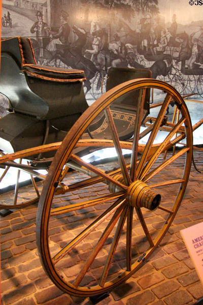 American Gig (riding chair) (1760-80) said to have been driven by Marquis de Lafayette at carriage collection of Long Island Museum. Stony Brook, NY.