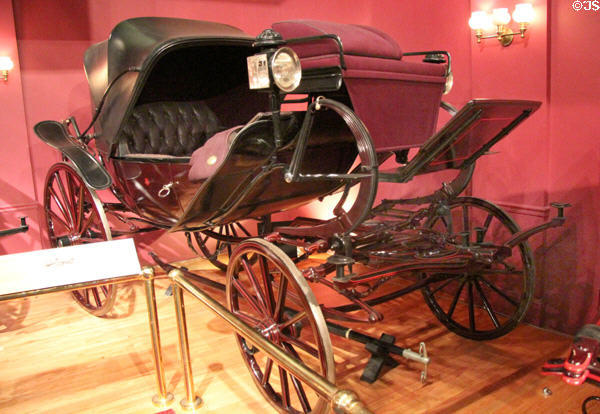 Calèche (c1880) by Million Guiet & Co. of Paris (calèches defined by folding roofs) at carriage collection of Long Island Museum. Stony Brook, NY.