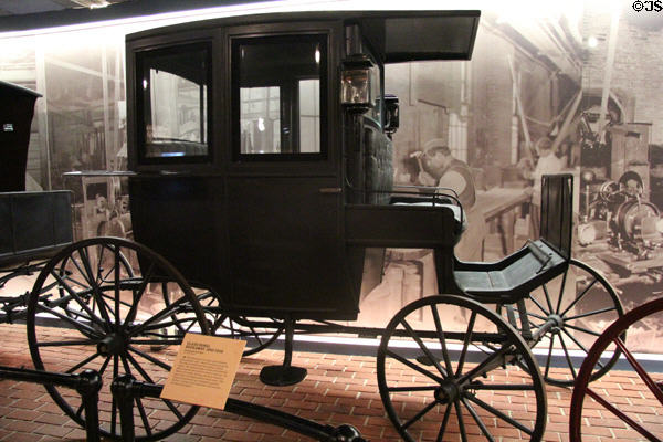 Glass Panel Rockaway (aka station wagon) (1895-1905) by Studebaker Brothers at carriage collection of Long Island Museum. Stony Brook, NY.