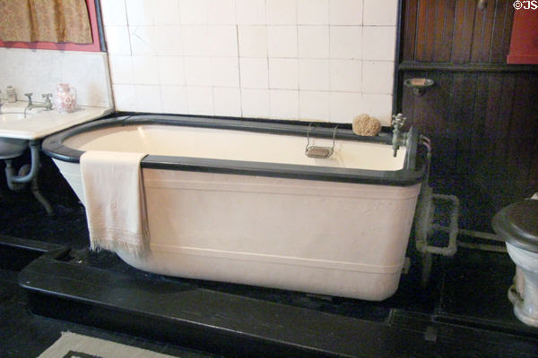 Tub in bathroom at Roosevelt's Sagamore Hill NHS. Cove Neck, NY.