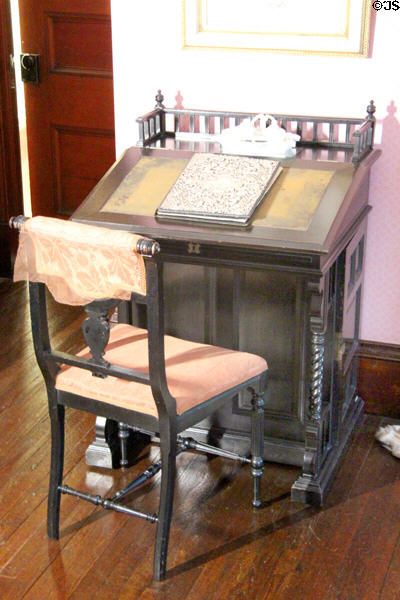 Davenport desk in Alice's bedroom at Roosevelt's House Sagamore Hill NHS. Cove Neck, NY.