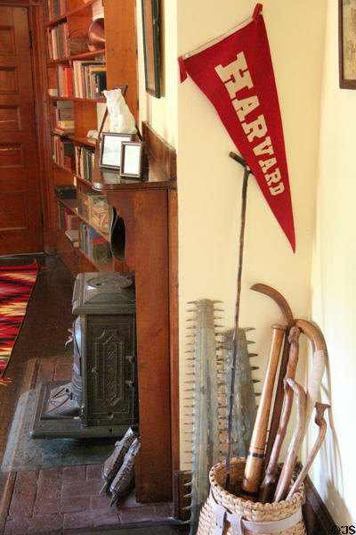 Mementoes in boy's bedroom at Roosevelt's House Sagamore Hill NHS. Cove Neck, NY.