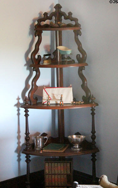 Corner curio stand at Roosevelt's House Sagamore Hill NHS. Cove Neck, NY.