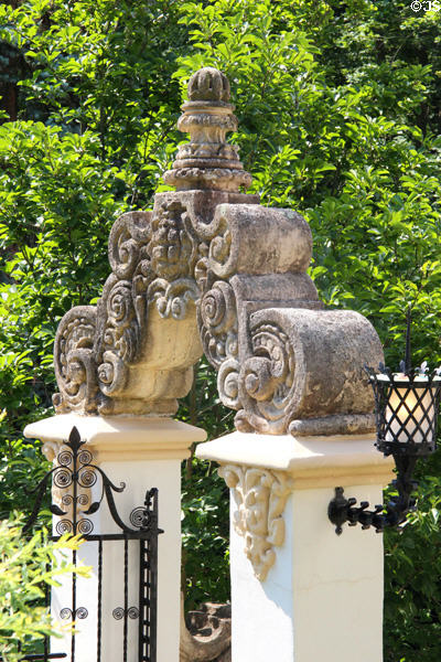 Spanish Baroque gateway at Vanderbilt Mansion. Centerport, NY.