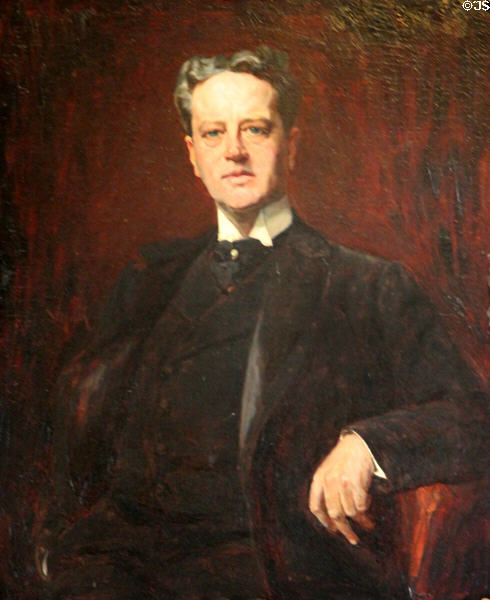 Portrait of William Kissam Vanderbilt I (1849-1920) son of William Henry & father of builder of Vanderbilt Mansion. Centerport, NY.