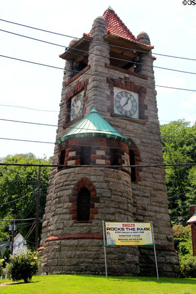 Ellen J. Ward Memorial Clock Tower (1895). Roslyn, NY. Style: Victorian Gothic. Architect: Lamb & Rich.