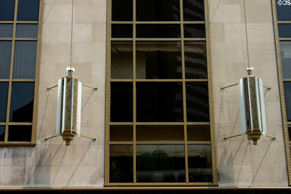 Art Deco windows & lamps of Carew Tower. Cincinnati, OH.