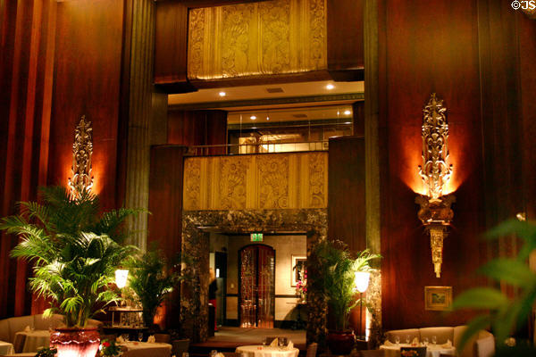 Art Deco Palm Court restaurant of Netherland Plaza Hotel in Carew Tower complex. Cincinnati, OH.