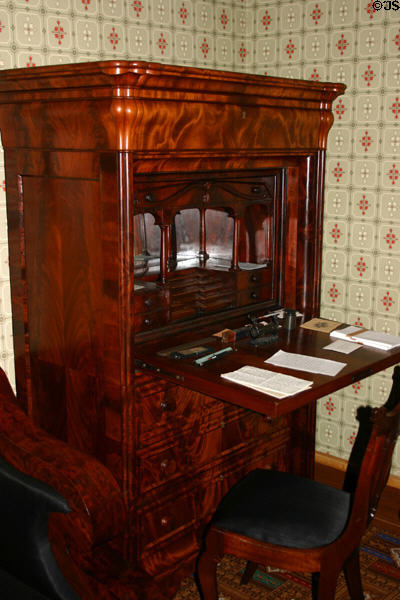 William Howard Taft house secretary desk which belonged to his father Alphonso Taft. Cincinnati, OH.