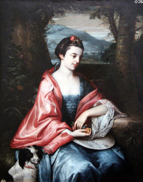 Anne Allen, later Mrs. John Penn portrait (1763) by Benjamin West at Cincinnati Art Museum. Cincinnati, OH.