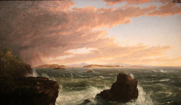 View Across Frenchman's Bay from Mr. Desert Island, After a Squall painting (1845) by Thomas Cole at Cincinnati Art Museum. Cincinnati, OH.
