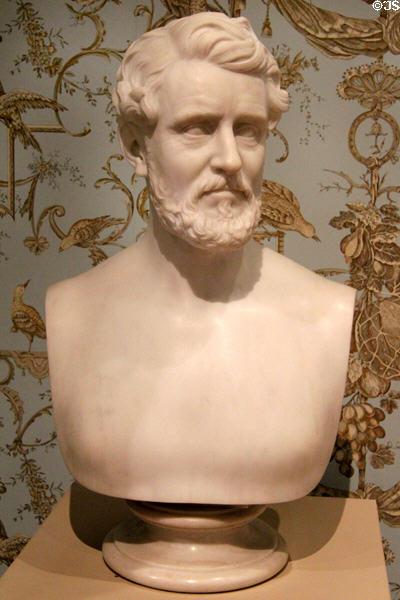 James Gilmore marble sculpture (1865) by Hiram Powers at Cincinnati Art Museum. Cincinnati, OH.