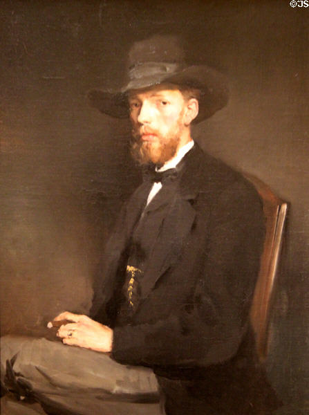 Professor Ludwig Loefftz portrait (c1873) by Frank Duveneck at Cincinnati Art Museum. Cincinnati, OH.