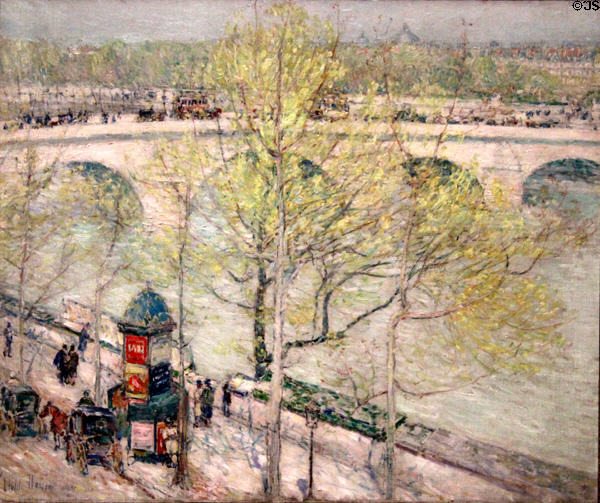 Pont Royal, Paris painting (1897) by Childe Hassam at Cincinnati Art Museum. Cincinnati, OH.
