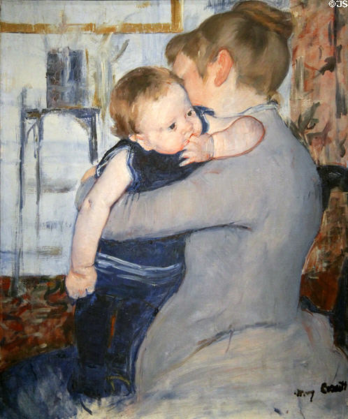Mother & Child painting (c1889) by Mary Cassatt at Cincinnati Art Museum. Cincinnati, OH.