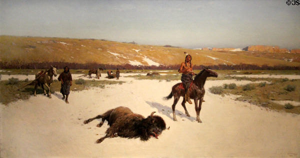 Last of the Herd painting (1906) by Henry Farny at Cincinnati Art Museum. Cincinnati, OH.
