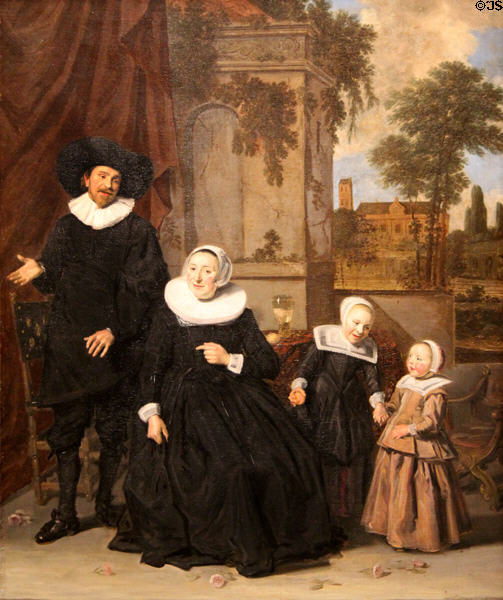 Portrait of a Dutch Family painting (mid-1630s) by Frans Hals of Haarlem, The Netherlands at Cincinnati Art Museum. Cincinnati, OH.