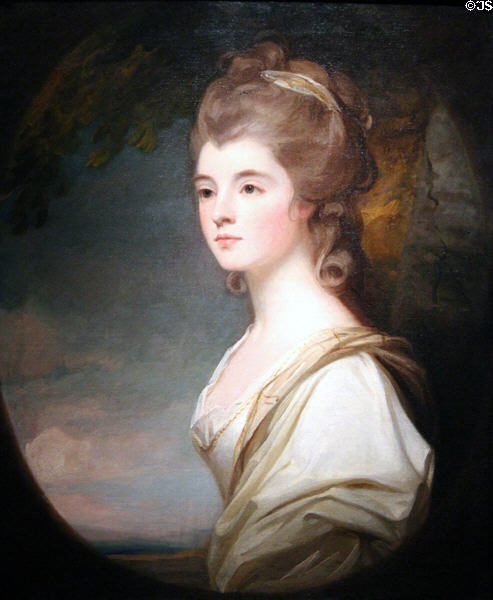 Portrait of Elizabeth, Duchess-Countess of Sutherland (1782) by George Romney of England at Cincinnati Art Museum. Cincinnati, OH.