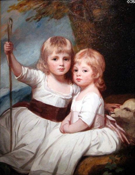 Portrait of Mary & Louisa Kent (1783-5) by George Romney of England at Cincinnati Art Museum. Cincinnati, OH.