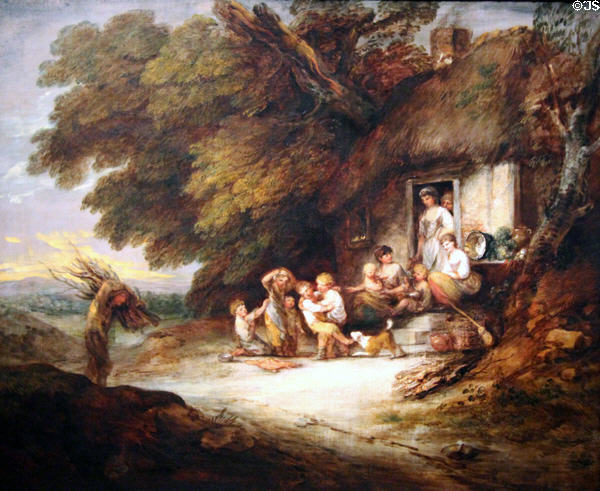 The Cottage Door painting (1778) by Thomas Gainsborough of England at Cincinnati Art Museum. Cincinnati, OH.
