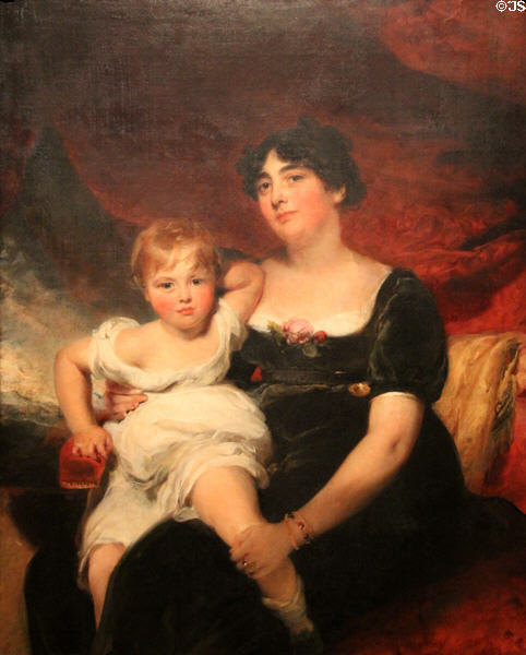 Portrait of Mrs. Francis Gregg & her Son George (c1805-6) by Sir Thomas Lawrence of England at Cincinnati Art Museum. Cincinnati, OH.