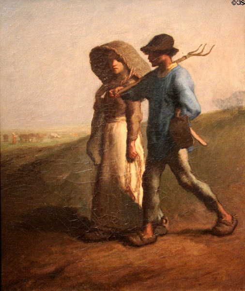 Going to Work painting (1851-3) by Jean-François Millet of France at Cincinnati Art Museum. Cincinnati, OH.