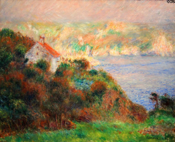 Fog on Guernsey painting (1883) by Pierre Auguste Renoir of France at Cincinnati Art Museum. Cincinnati, OH.