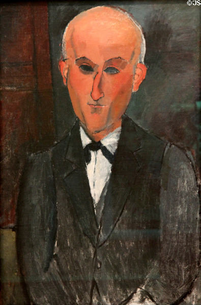 Max Jacob painting (1916) by Amadeo Modigliani of Italy at Cincinnati Art Museum. Cincinnati, OH.