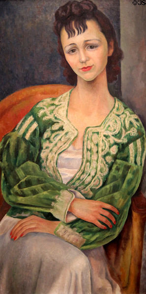 Miss Mary Joy Johnson portrait (1939) by Diego Rivera of Mexico at Cincinnati Art Museum. Cincinnati, OH.