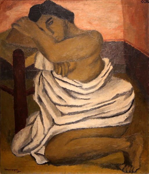 Sleeping Girl painting (1930) by Rufino Tamayo of Mexico at Cincinnati Art Museum. Cincinnati, OH.