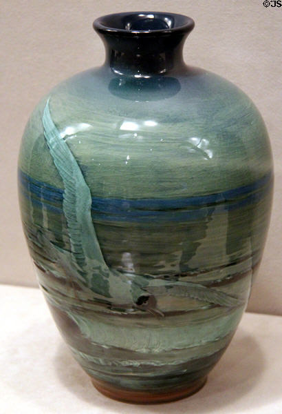 Earthenware vase (1897) by Artus Van Briggle of Rookwood Pottery Co. of Cincinnati at Cincinnati Art Museum. Cincinnati, OH.
