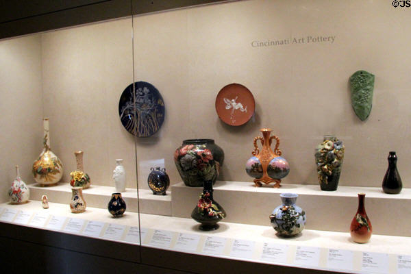 Collection of Cincinnati area art potteries other than Rookwood at Cincinnati Art Museum. Cincinnati, OH.