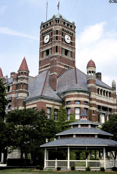 Williams County Courthouse (1888). Bryan, OH. Style: Romanesque Revival. On National Register.