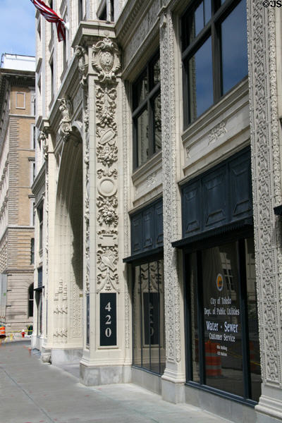 Terra Cotta facade of Ohio Building. Toledo, OH.