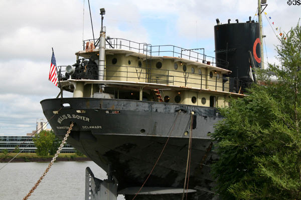 Stern of Willis B. Boyer lake freighter museum ship. Toledo, OH.