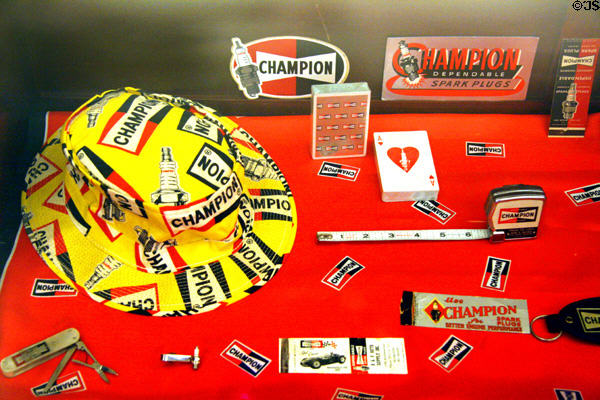 Champion Spark Plugs display, source of family wealth for building Wildwood Manor House. Toledo, OH.